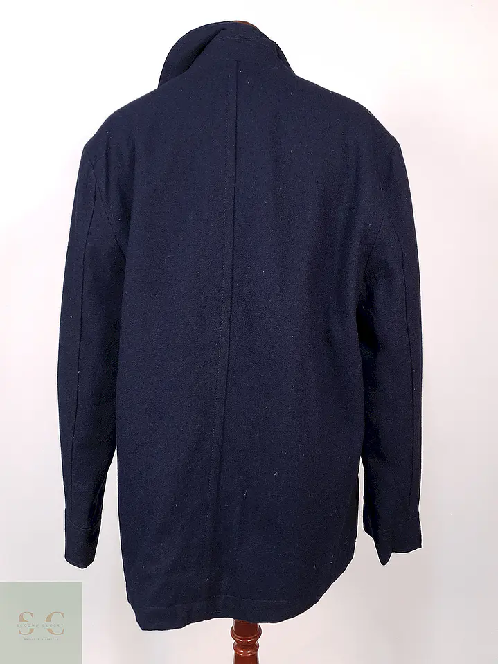 Abrigo Marinero Merona Azul 60% Lana Talla XL 12