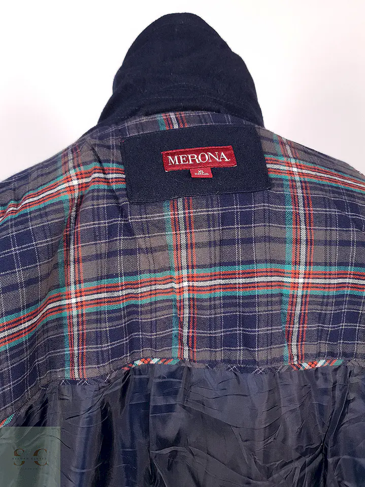 Abrigo Marinero Merona Azul 60% Lana Talla XL 14