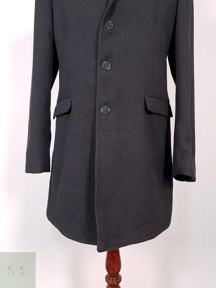 Abrigo Rissikio Plomo 50% Lana Italiano Talla M 2