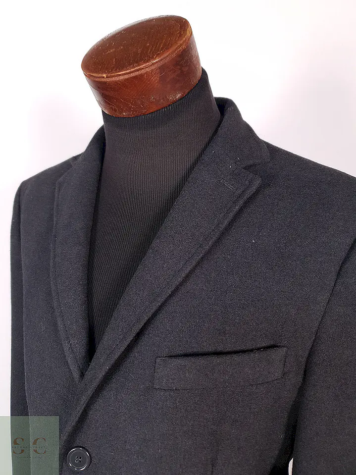 Abrigo Rissikio Plomo 50% Lana Italiano Talla M 5