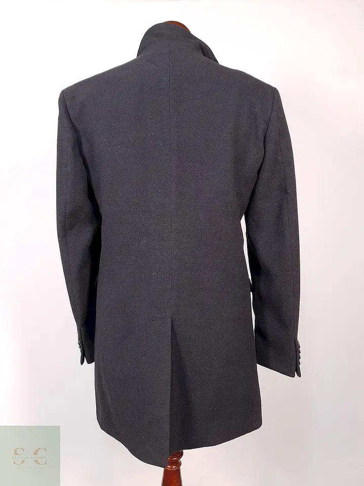 Abrigo Rissikio Plomo 50% Lana Italiano Talla M 10