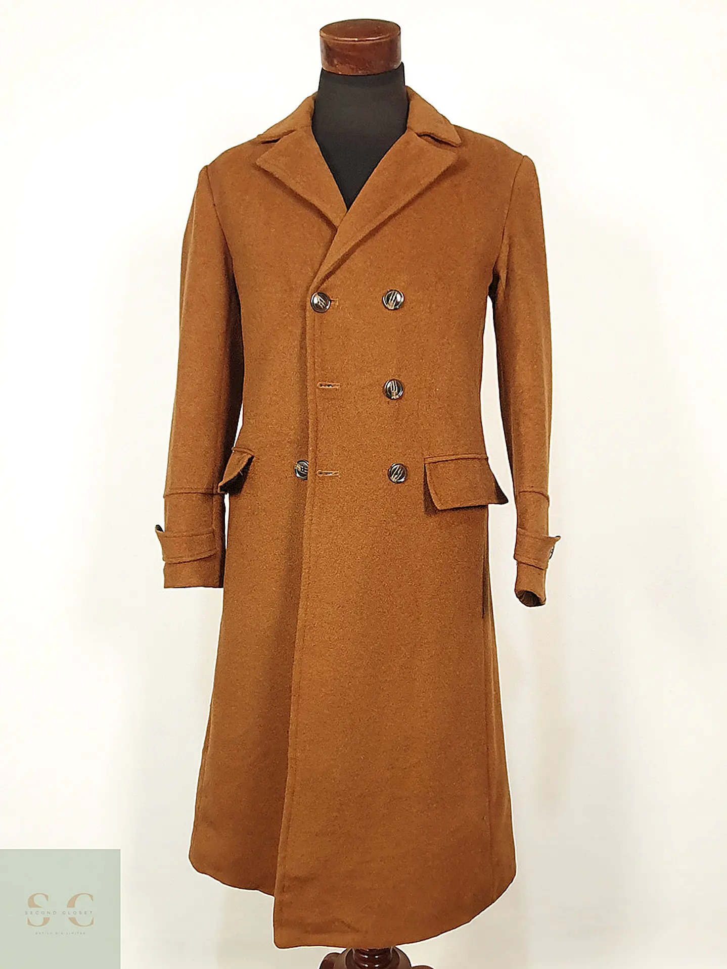 Abrigo Camel Japonés 80% Lana Talla SM 1