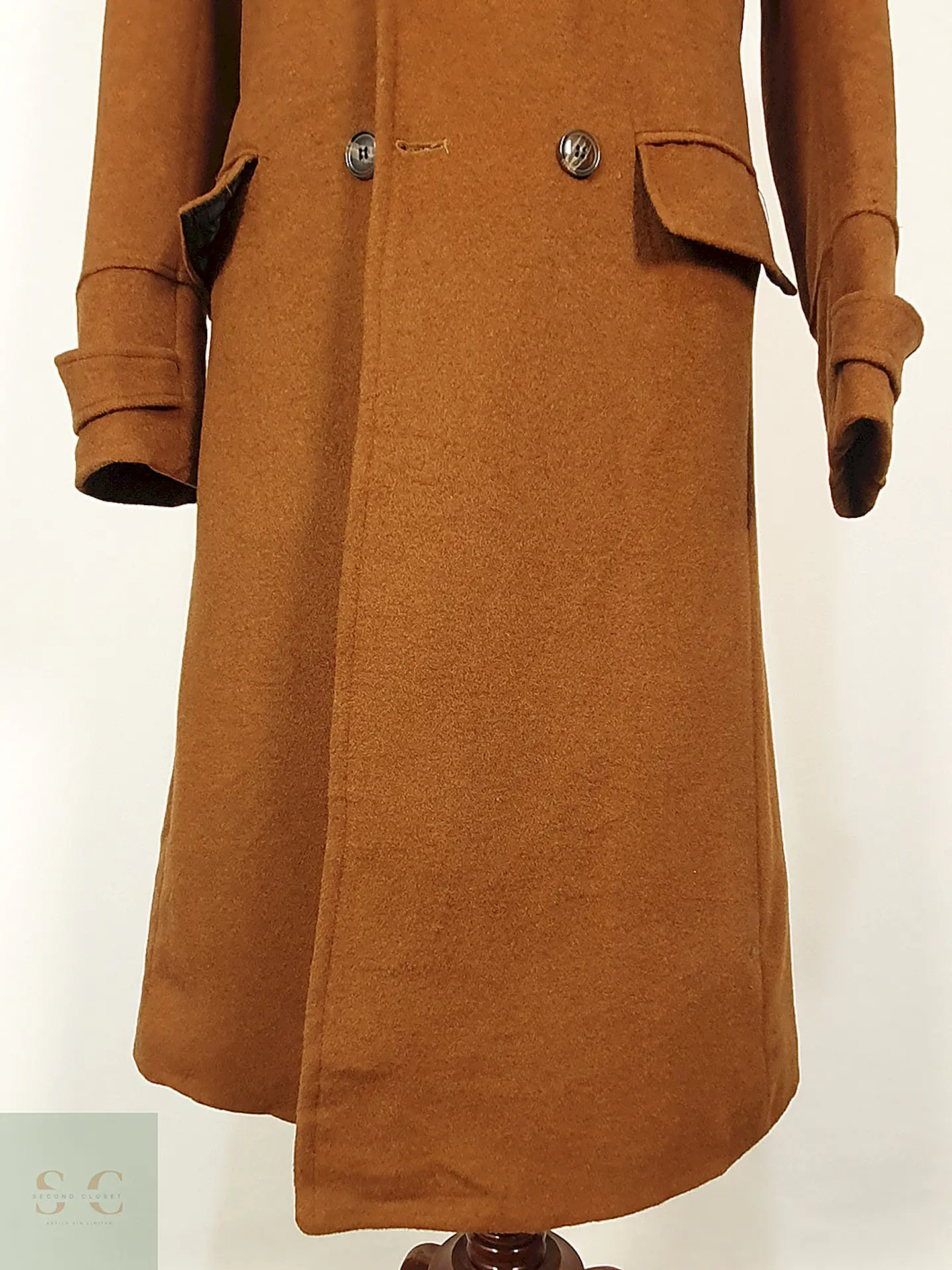 Abrigo Camel Japonés 80% Lana Talla SM 3