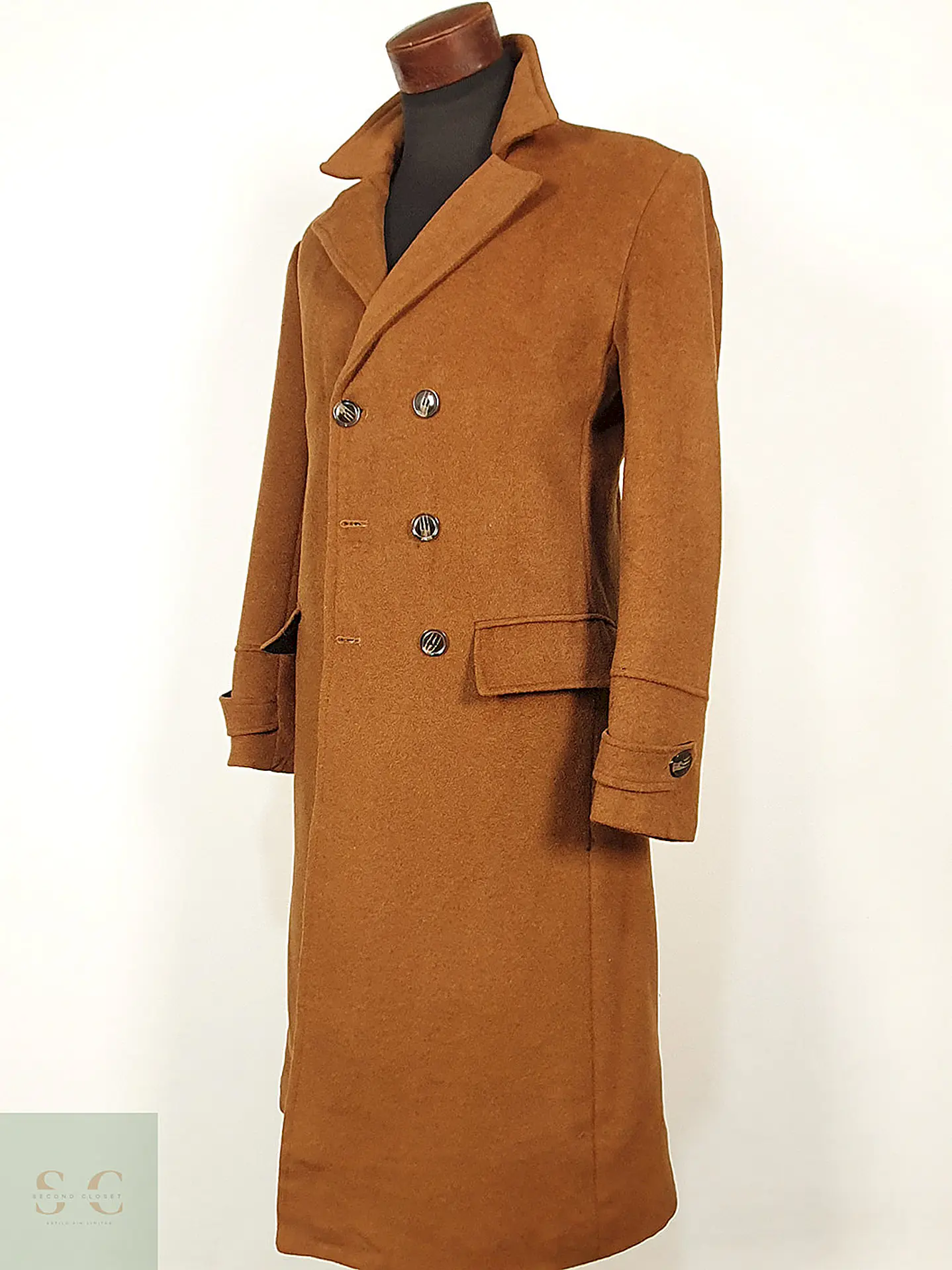 Abrigo Camel Japonés 80% Lana Talla SM 6