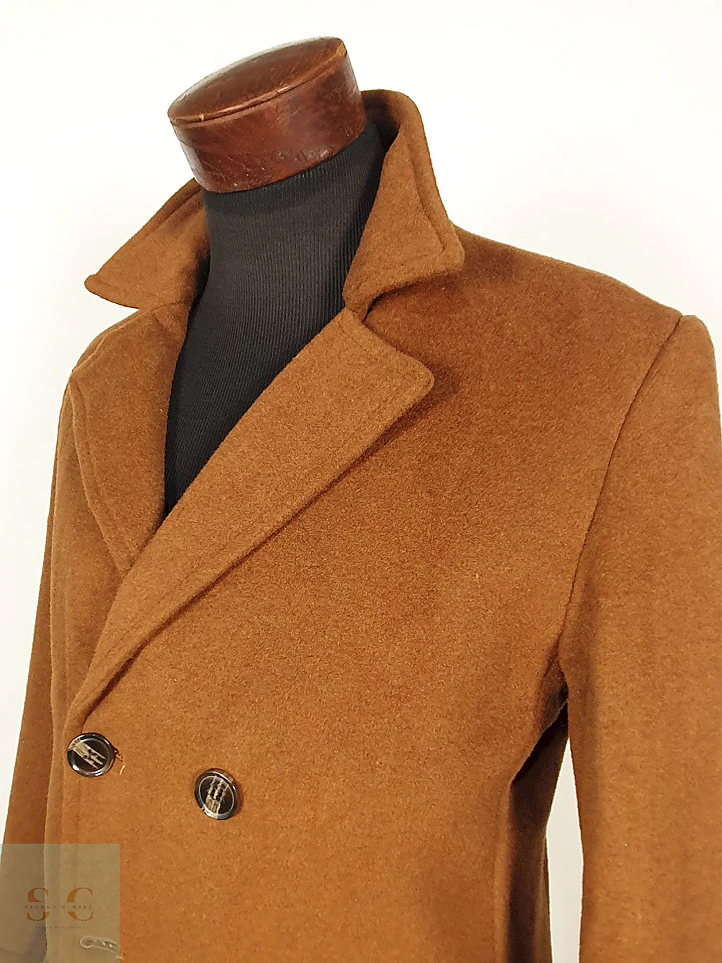 Abrigo Camel Japonés 80% Lana Talla SM 8