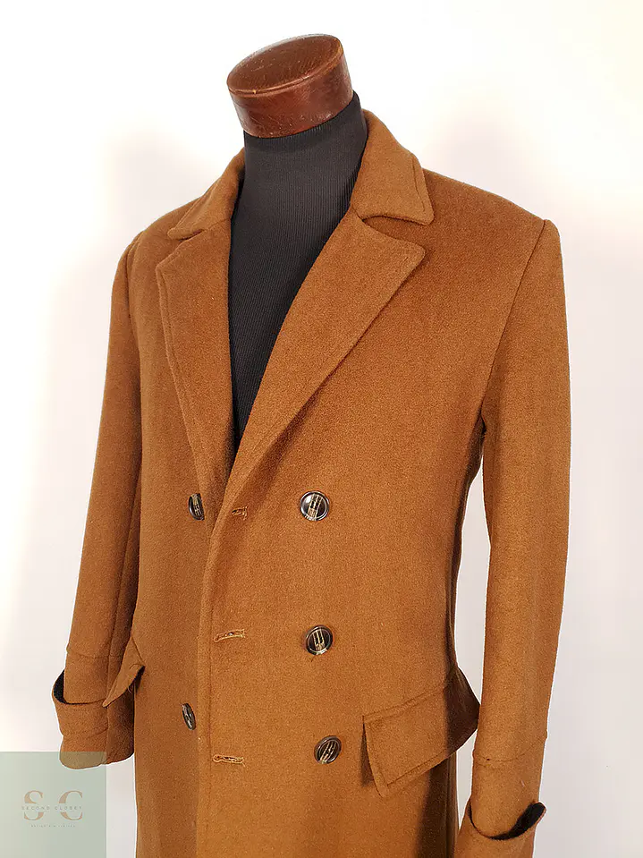 Abrigo Camel Japonés 80% Lana Talla SM 12