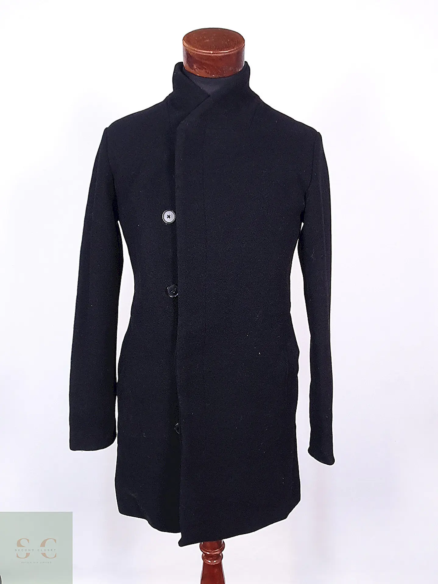 Abrigo Jack & Jones Negro 50% Lana Talla XS-S 1