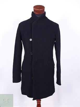 Abrigo Jack & Jones Negro 50% Lana Talla XS-S