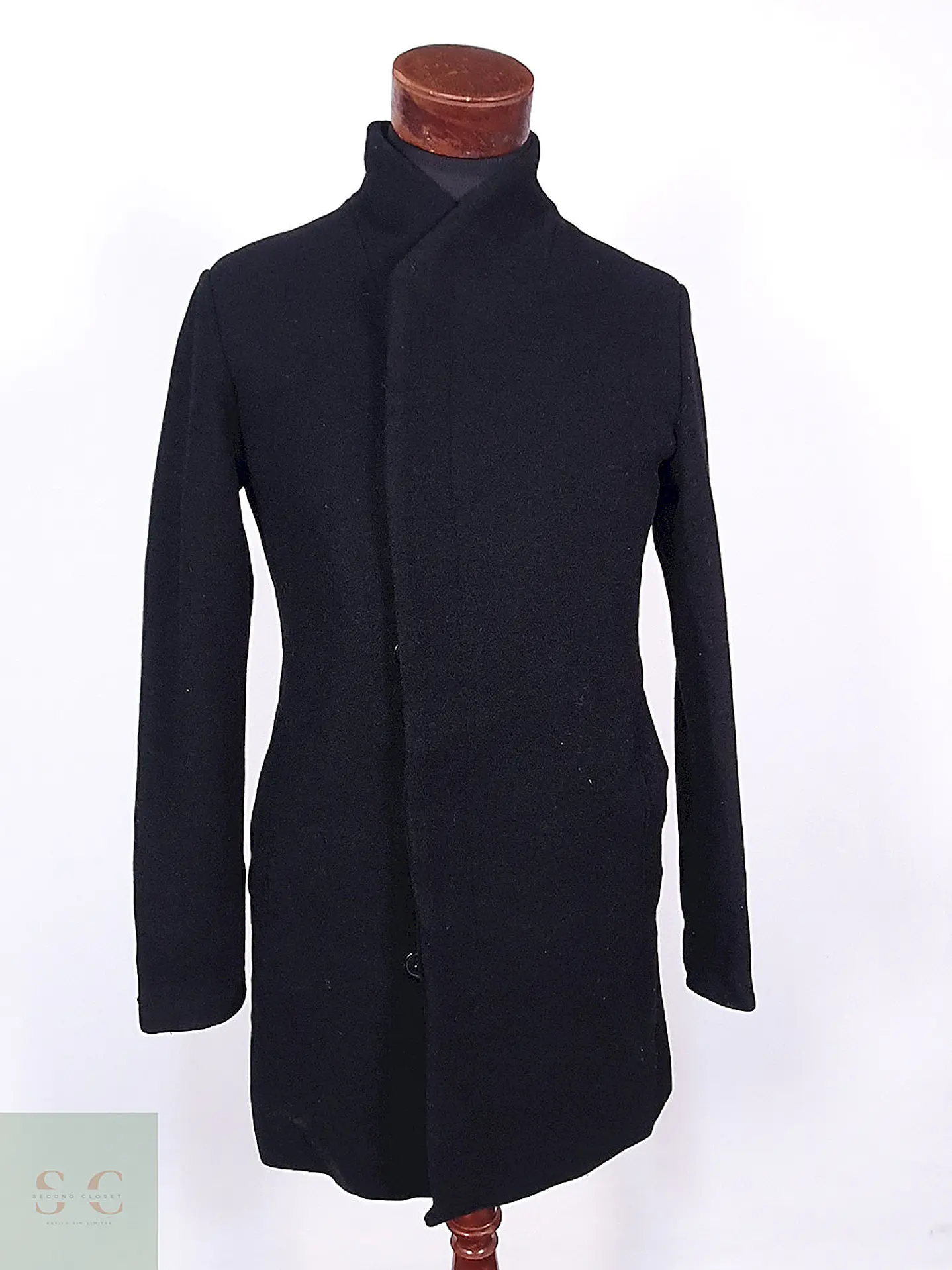 Abrigo Jack & Jones Negro 50% Lana Talla XS-S 3