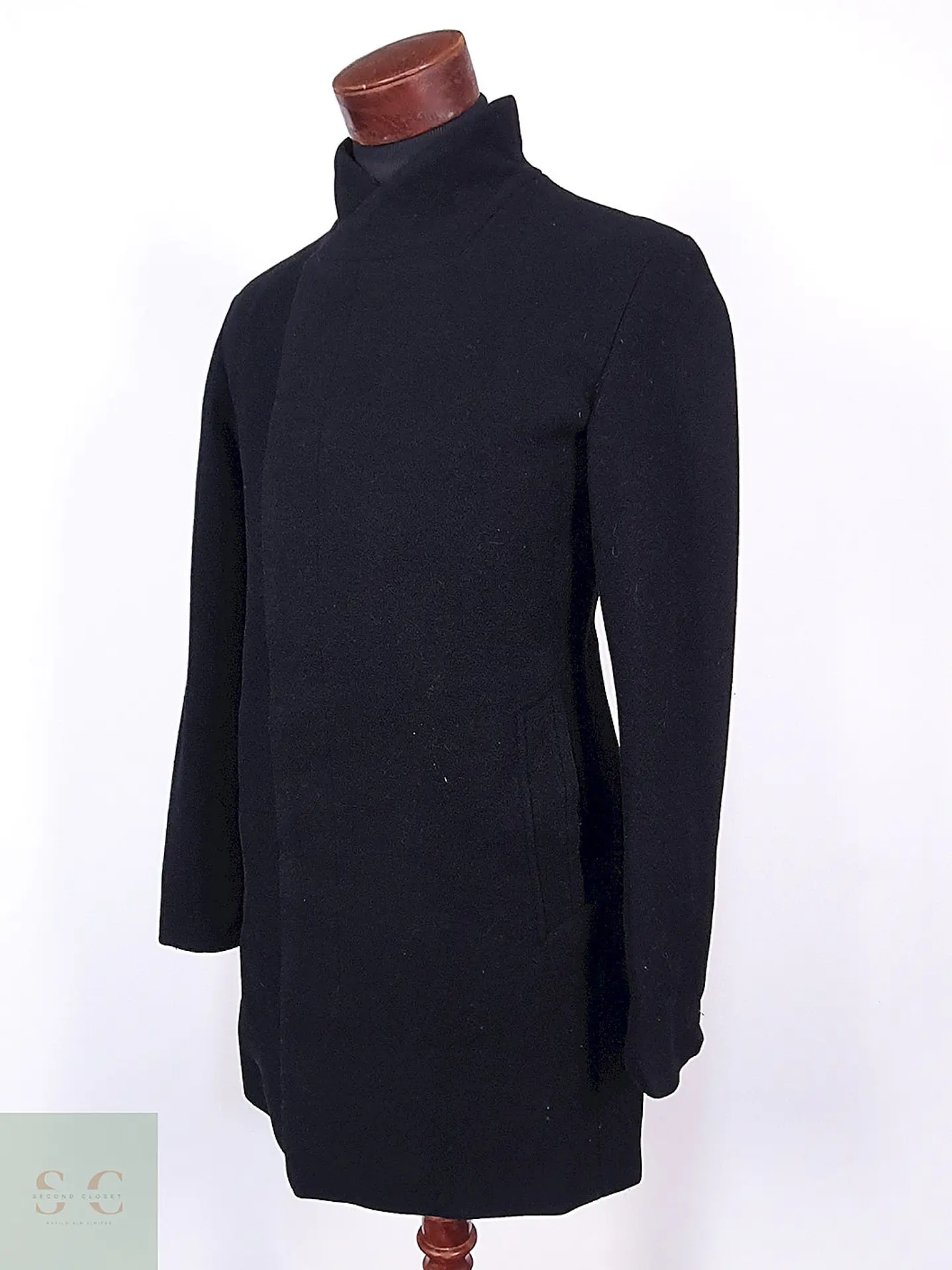 Abrigo Jack & Jones Negro 50% Lana Talla XS-S 8