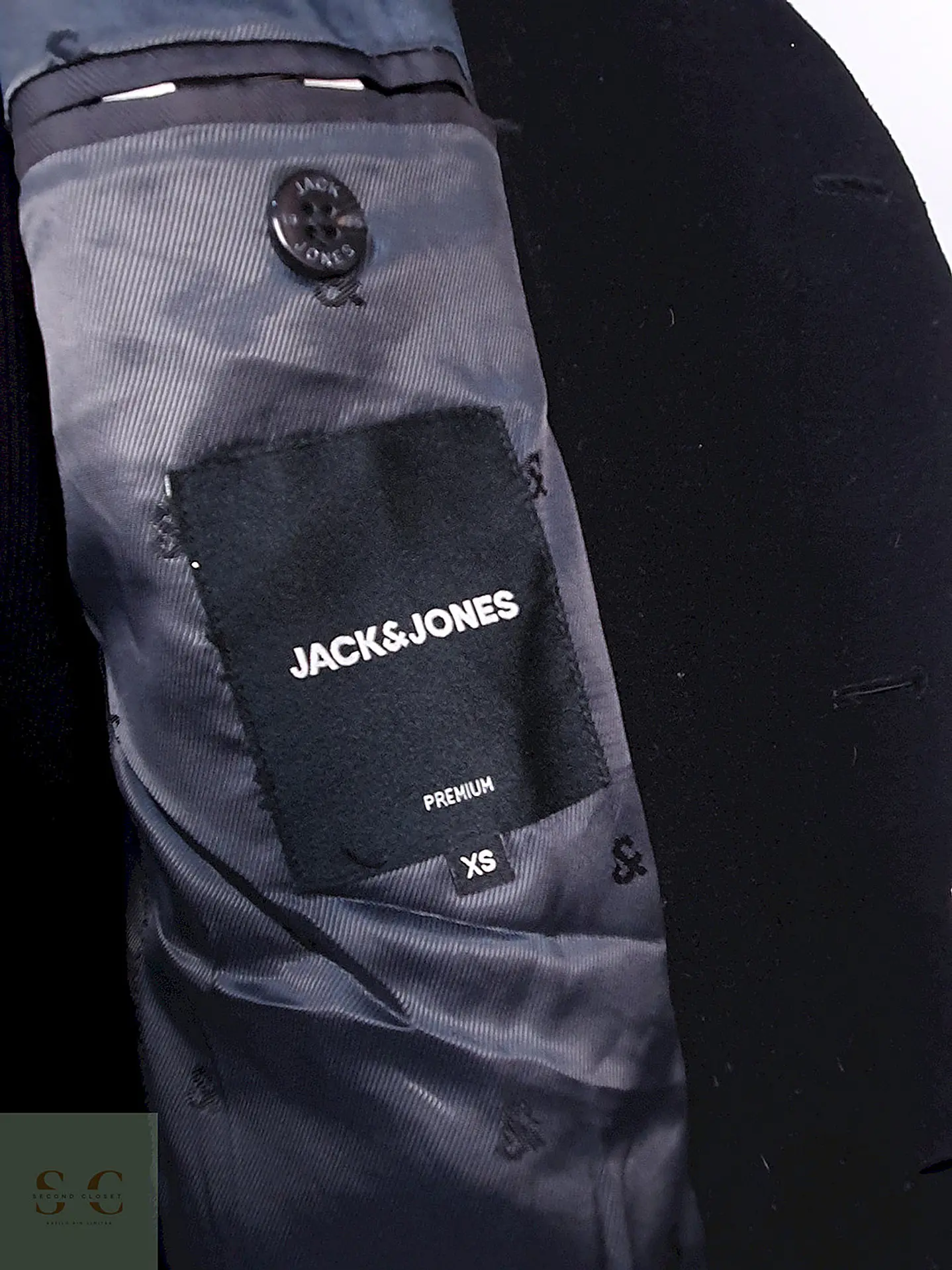 Abrigo Jack & Jones Negro 50% Lana Talla XS-S 10