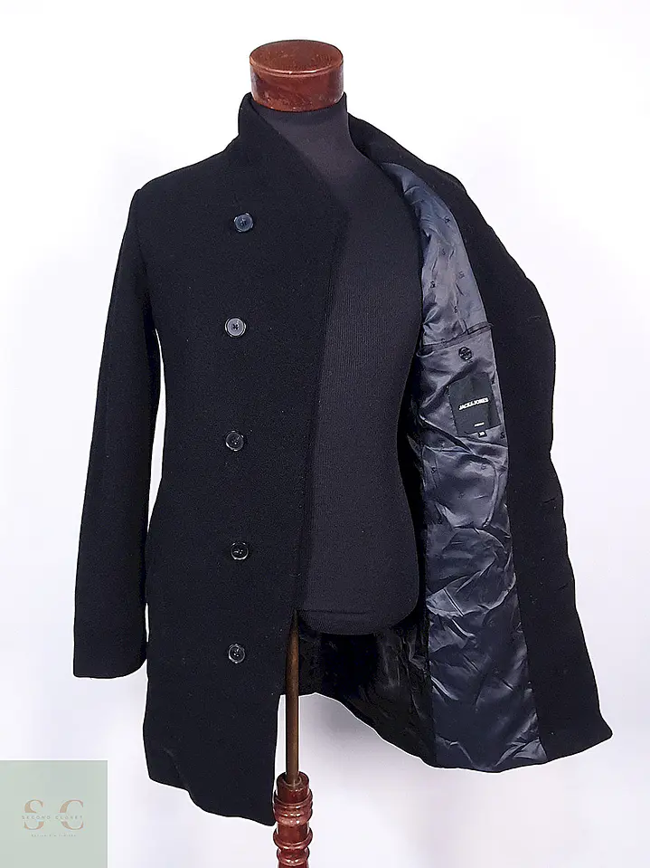 Abrigo Jack & Jones Negro 50% Lana Talla XS-S 13