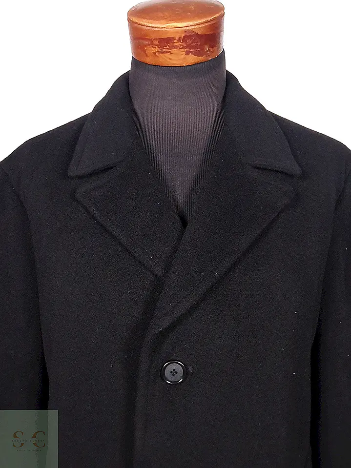 Abrigo Ralph Lauren Negro Lana Cashmere Talla XL 4