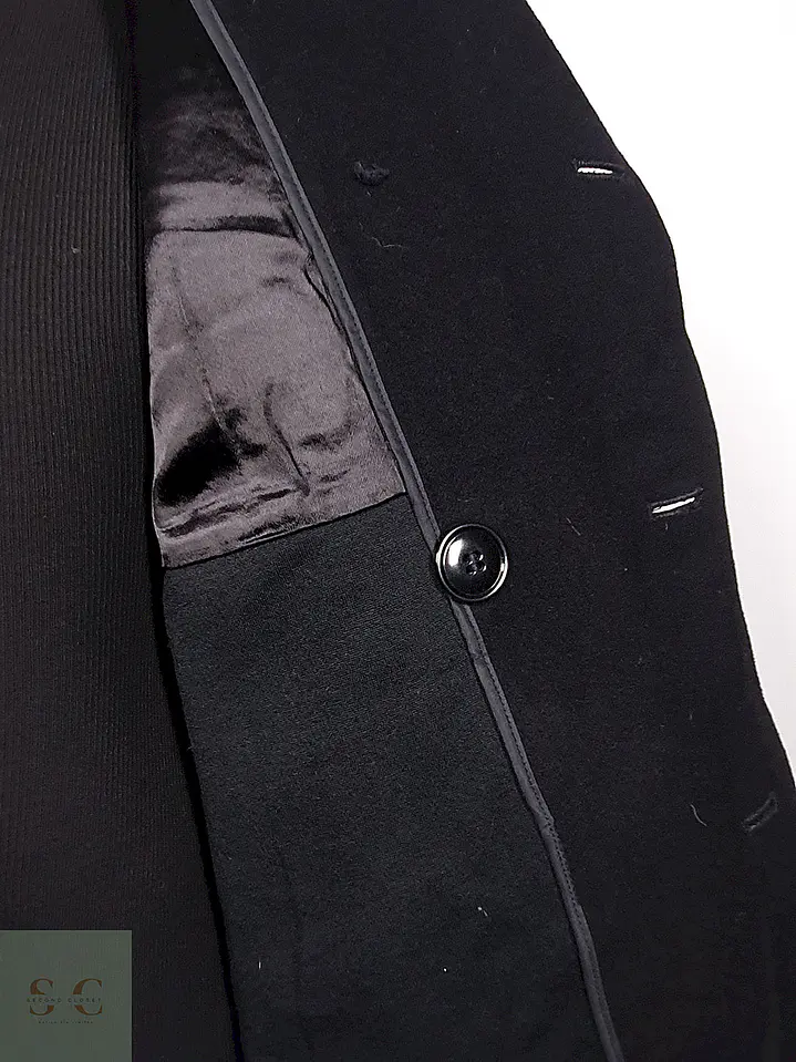 Abrigo Marinero Cavalier Clothes Negro 100% Lana Talla M 10