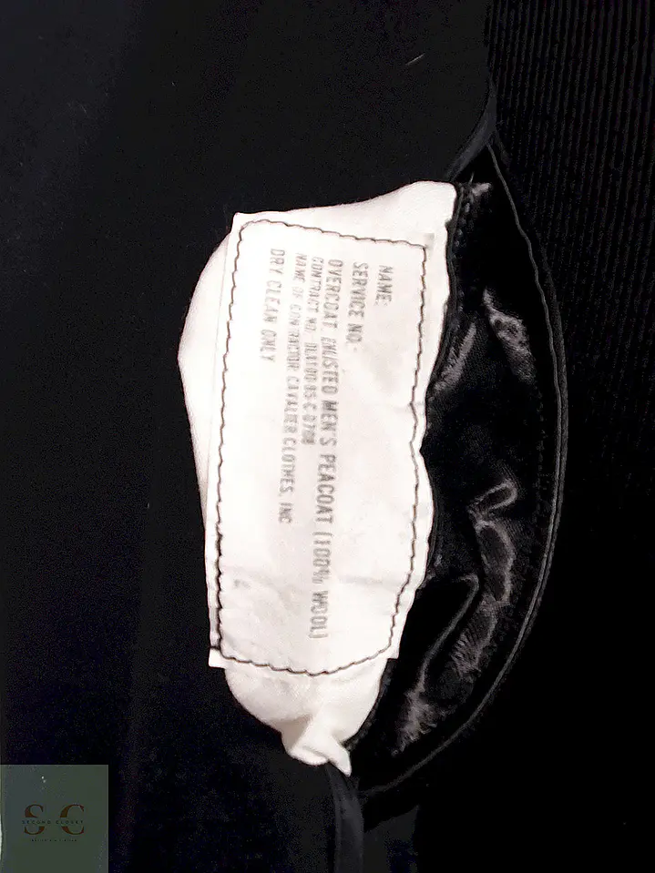 Abrigo Marinero Cavalier Clothes Negro 100% Lana Talla M 11