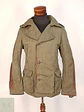 Chaqueta Handstich Militar Verde con Parches de Cuero Talla M - Miniatura 1