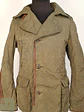 Chaqueta Handstich Militar Verde con Parches de Cuero Talla M - Miniatura 3