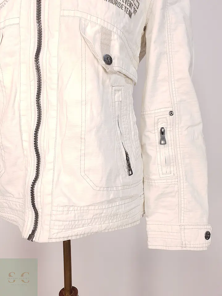Chaqueta Denim Blanca Talla L 2