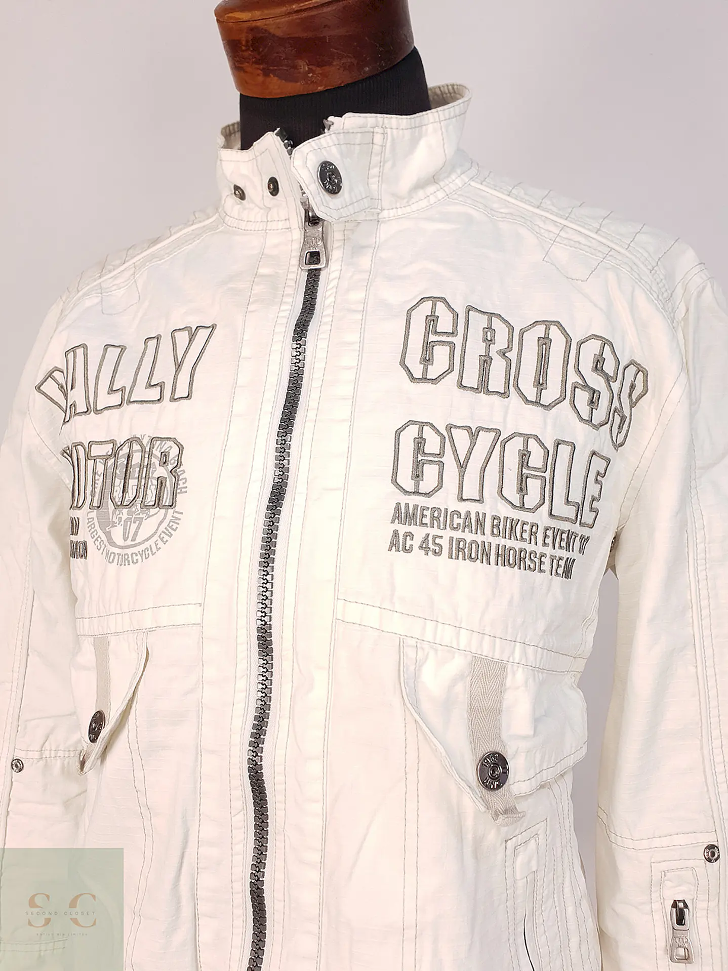 Chaqueta Denim Blanca Talla L 3