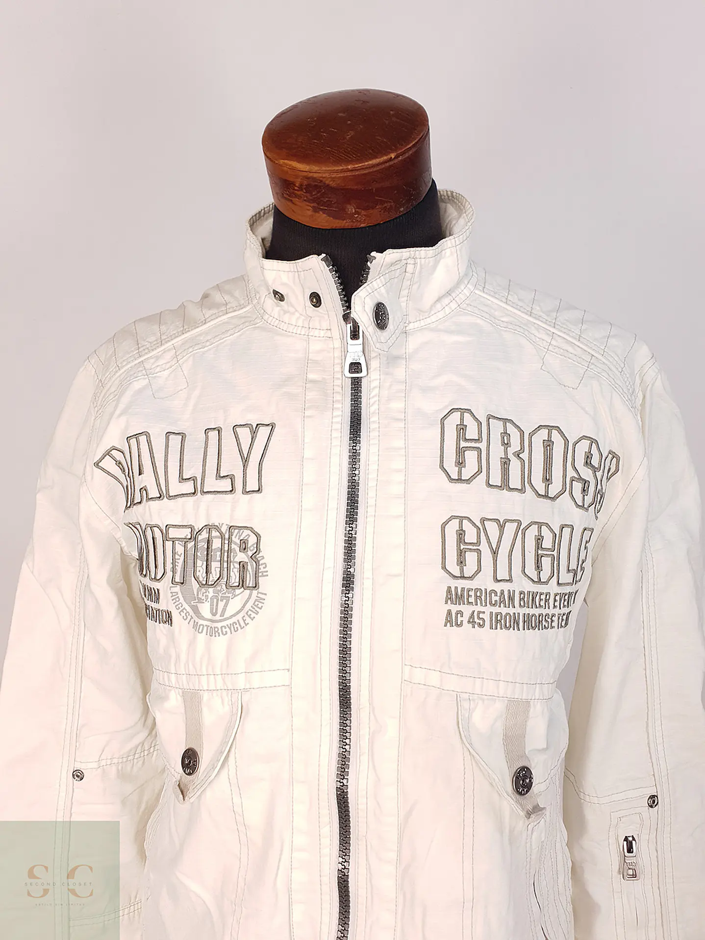 Chaqueta Denim Blanca Talla L 4