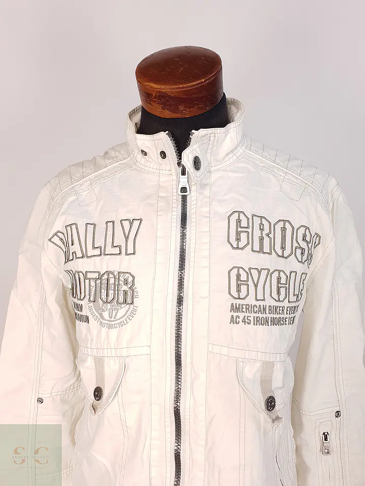 Chaqueta Denim Blanca Talla L 4