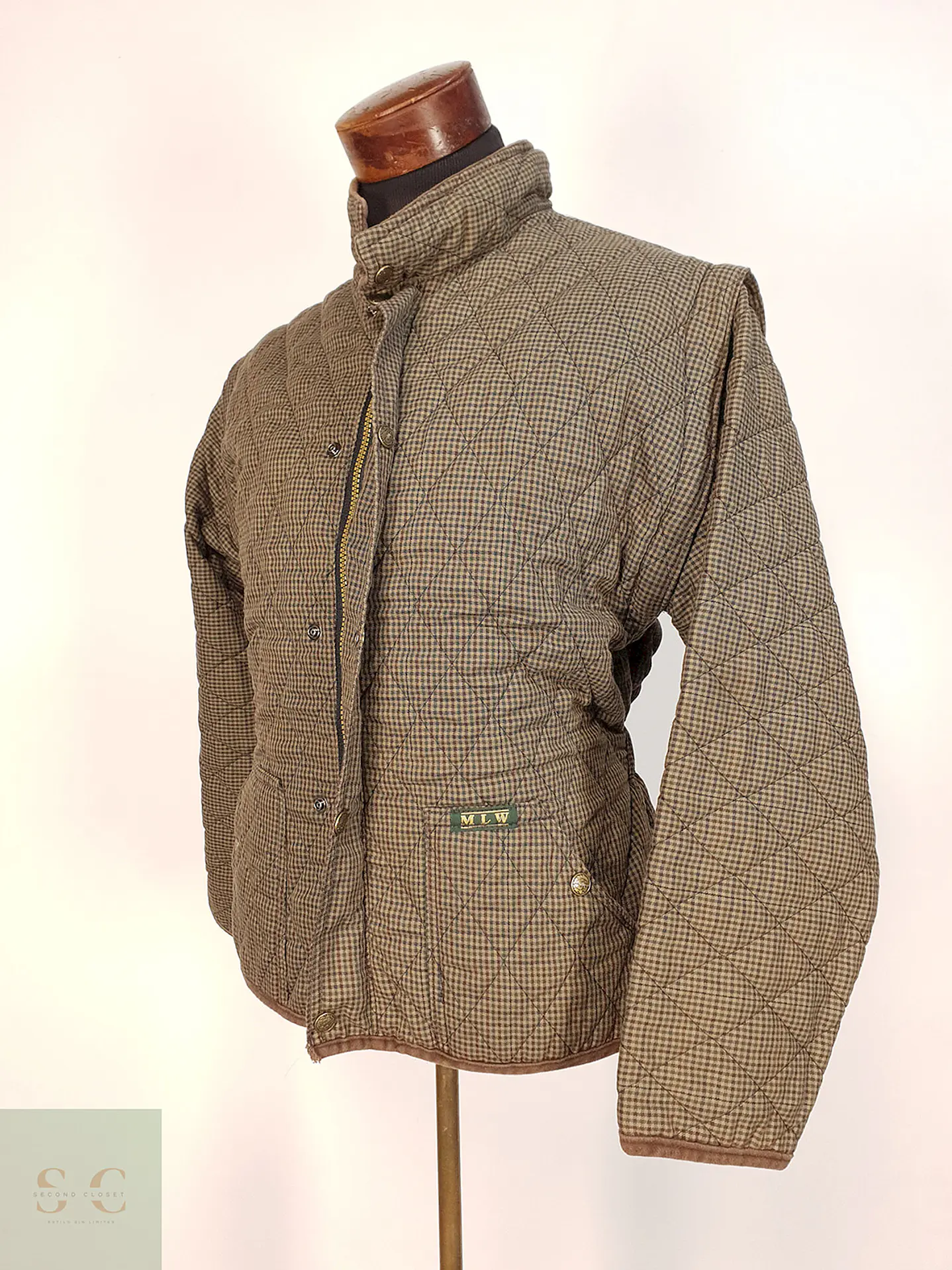 Chaqueta Vintage Verde Café MLW Talla M 7