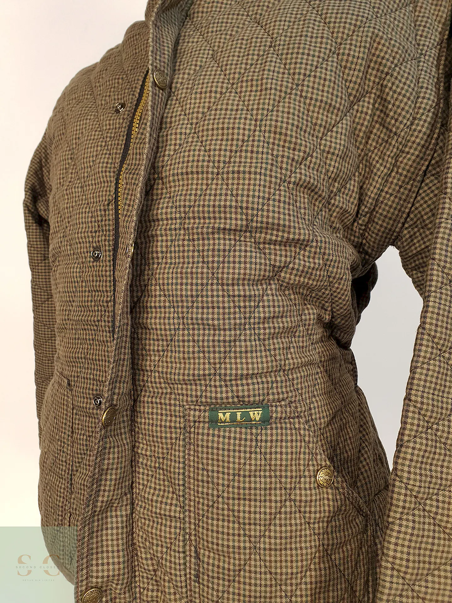Chaqueta Vintage Verde Café MLW Talla M 8