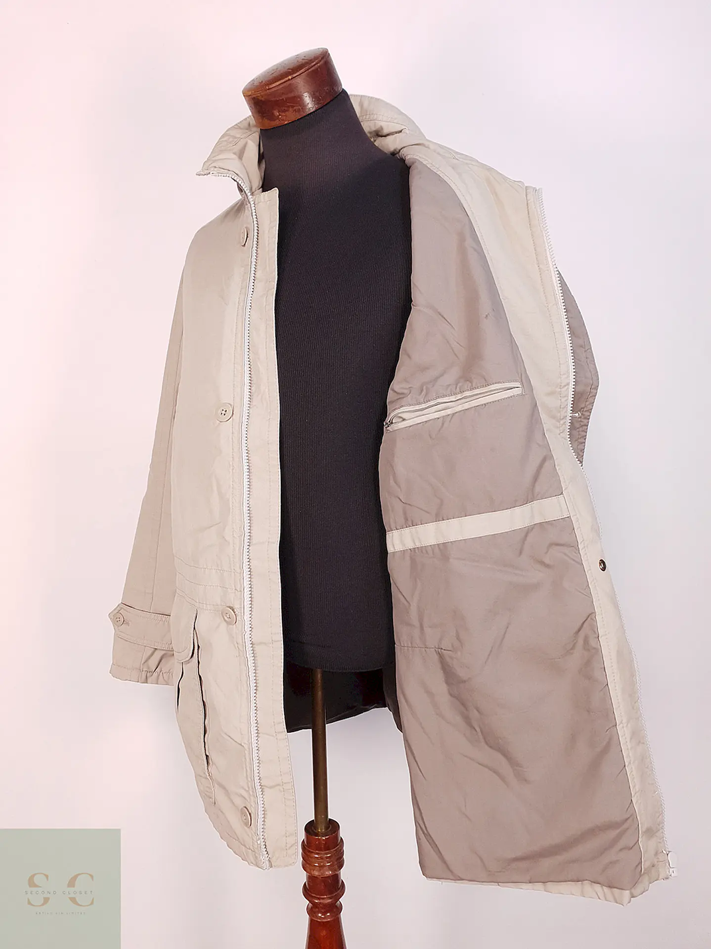 Chaqueta Vintage Beige Talla XXL 7