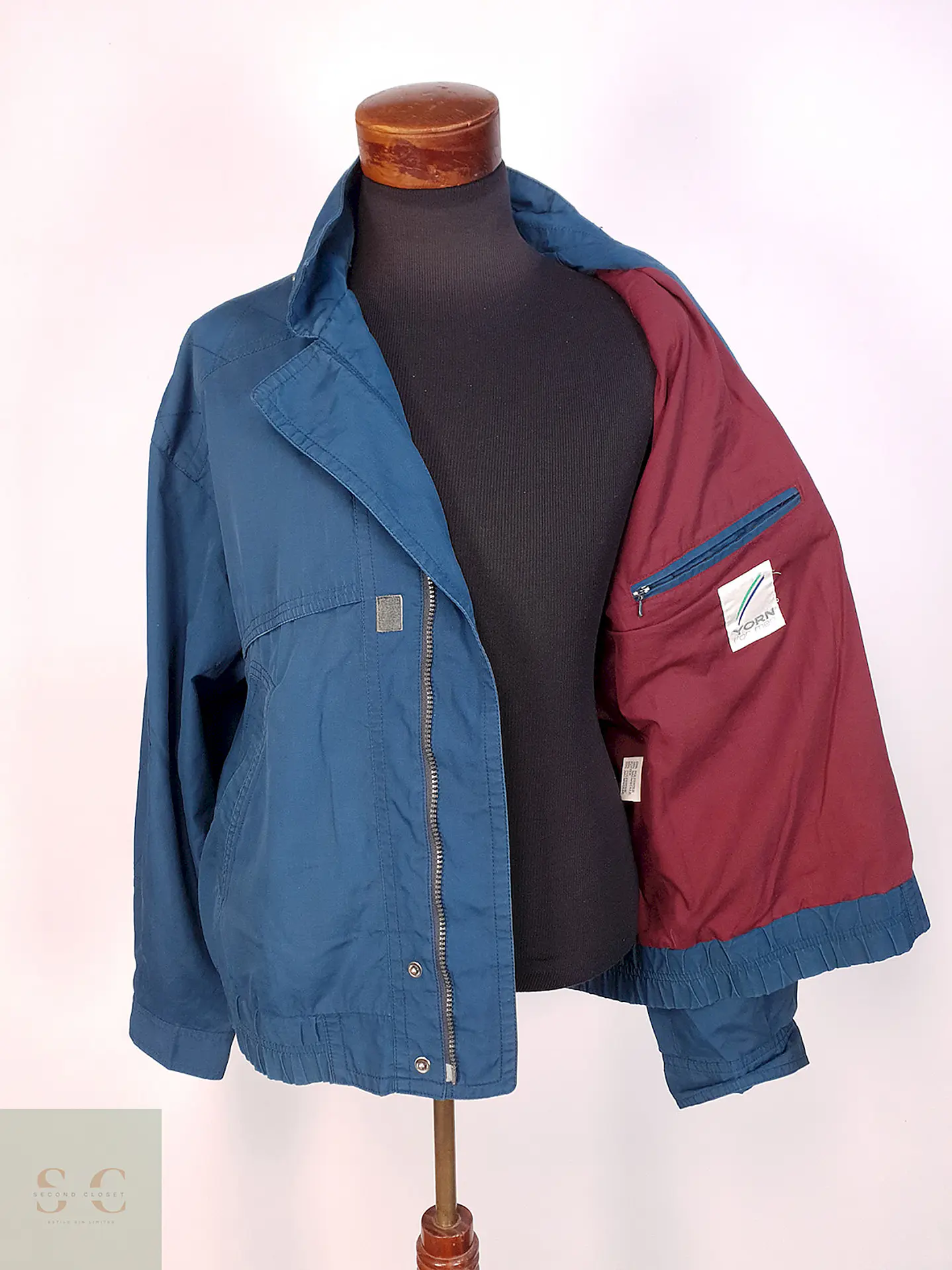 Chaqueta Vintage Azul Yorn Talla XL 1