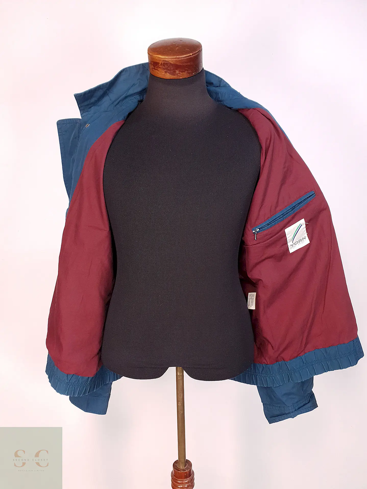 Chaqueta Vintage Azul Yorn Talla XL 7
