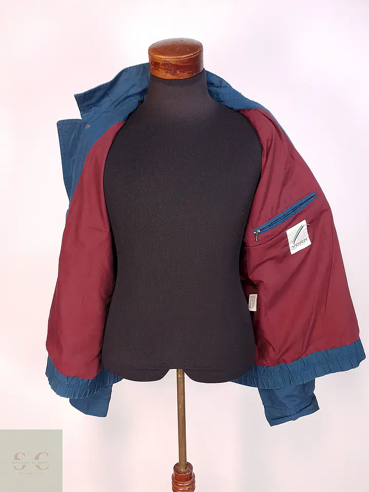 Chaqueta Vintage Azul Yorn Talla XL 7