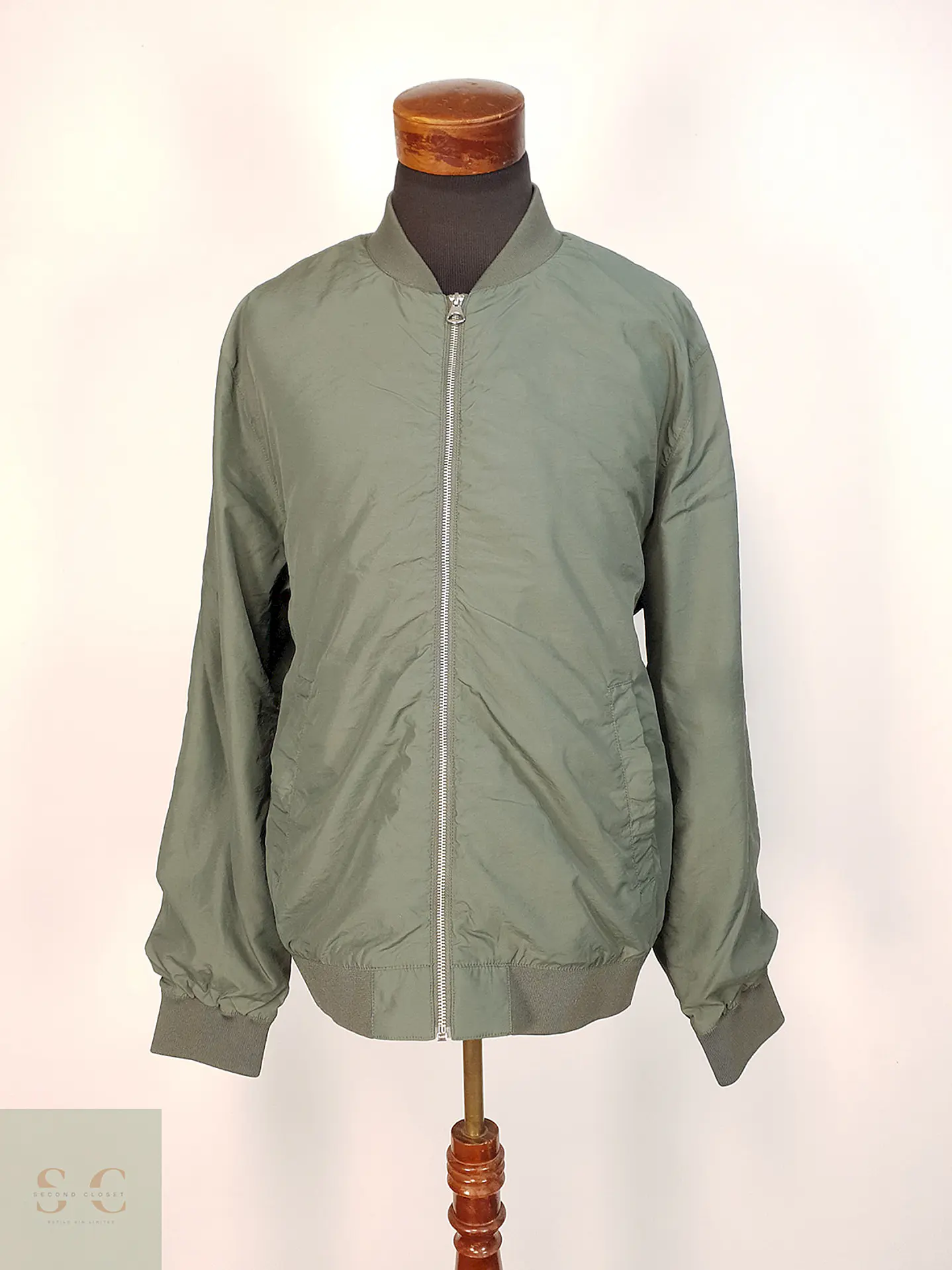 Chaqueta Ligera Verde H&M Talla XL 1