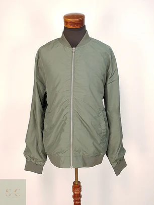 Chaqueta Bomber Ligera H&M Hombre Verde Oliva – Talla XL