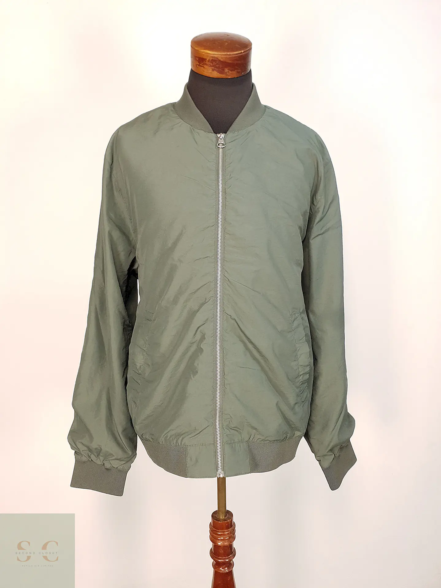 Chaqueta Ligera Verde H&M Talla XL 3