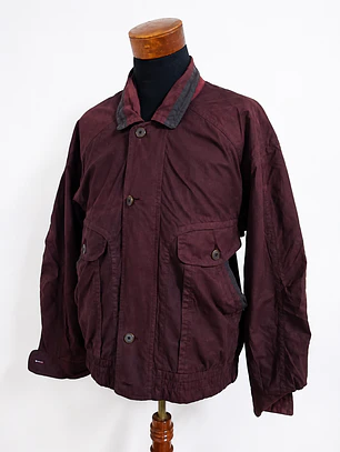 Chaqueta Utilitaria Vintage Burdeo Hombre XL