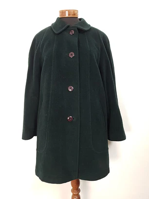 Abrigo Mujer Steinbock Himalaya 100% Lana Verde Bosque – Talla XL