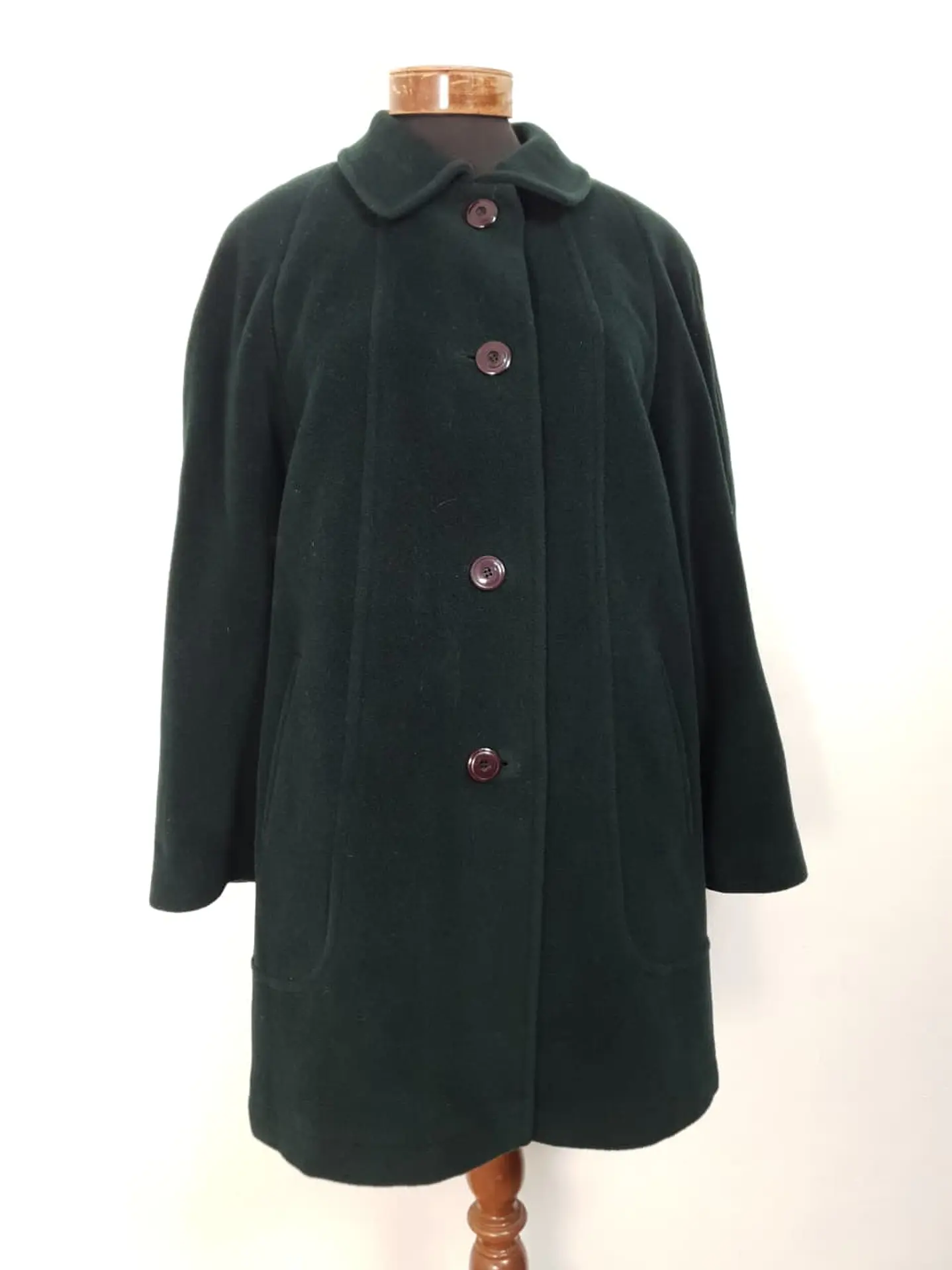 Abrigo Mujer Steinbock Himalaya 100% Lana Verde Bosque – Talla XL 2