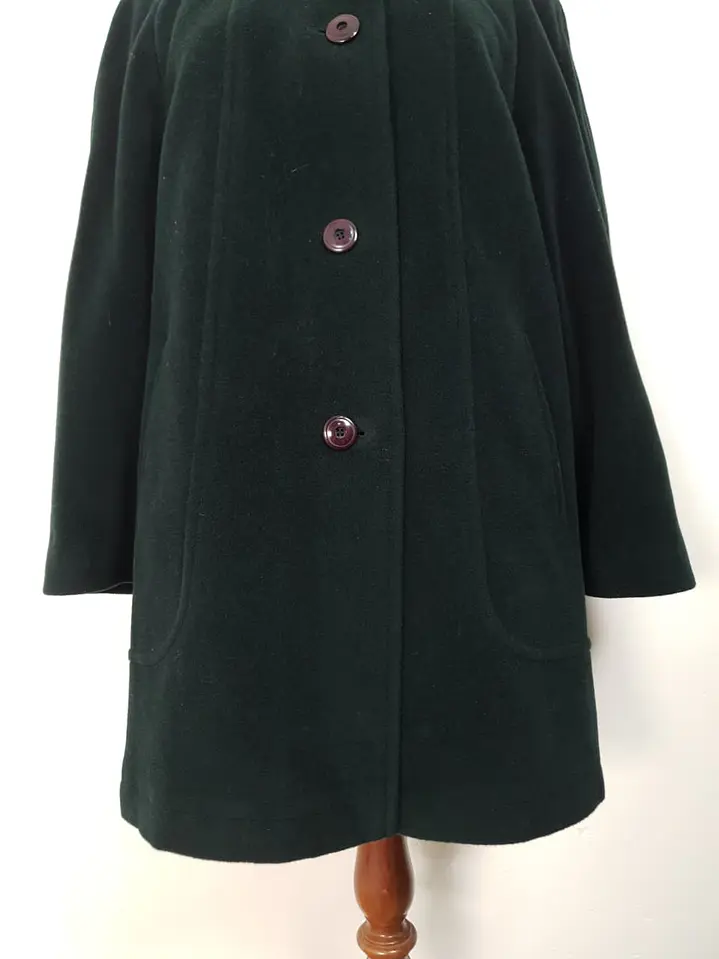 Abrigo Mujer Steinbock Himalaya 100% Lana Verde Bosque – Talla XL 3