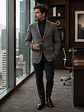 Blazer Carl Gross Príncipe de Gales Plomo Lana - Talla XL - Miniatura 3