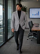 Blazer Roy Robson 100% Lana Reda Plomo Super 100's - Talla L - Miniatura 3