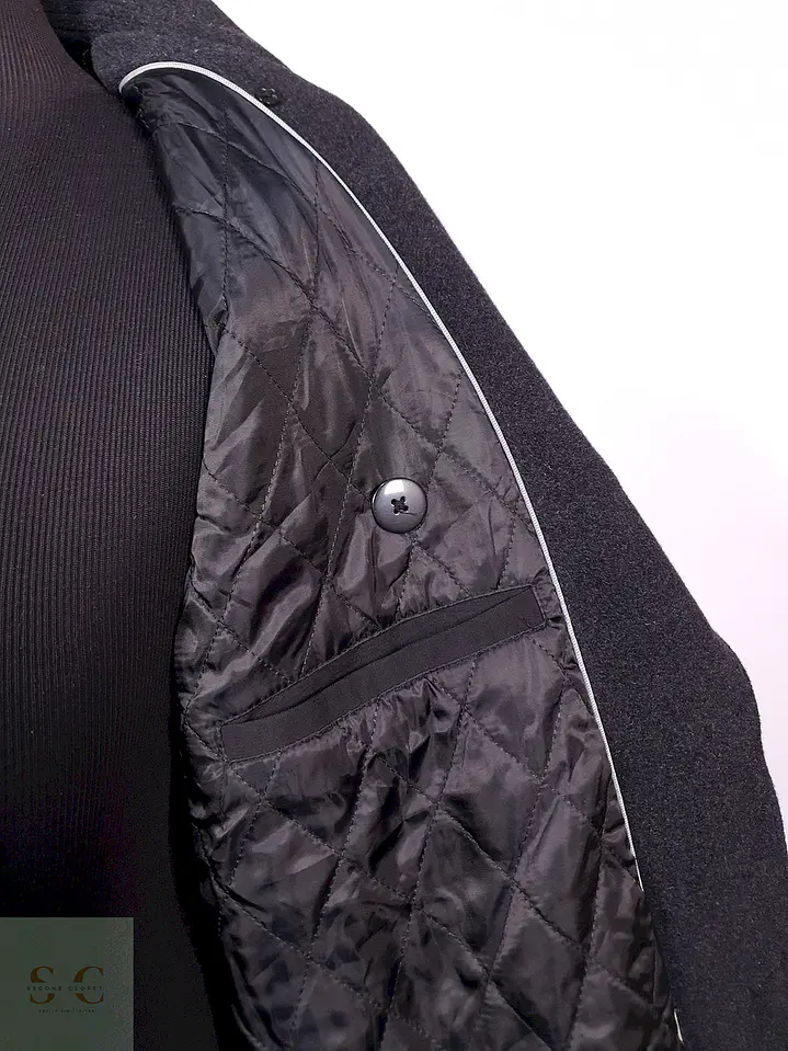 Abrigo Marinero Kenneth Cole Plomo 75% Lana Talla L 7