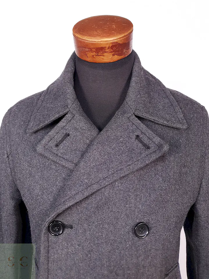 Abrigo Marinero Merona Plomo 65% Lana Talla S 5
