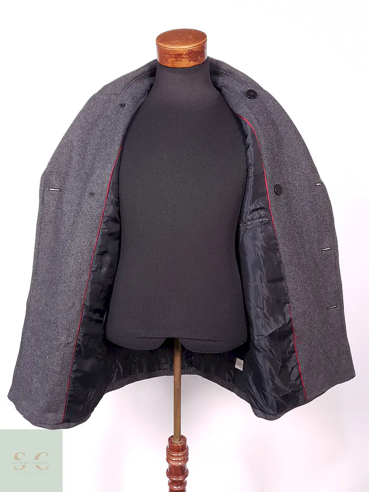Abrigo Marinero Merona Plomo 65% Lana Talla S 10