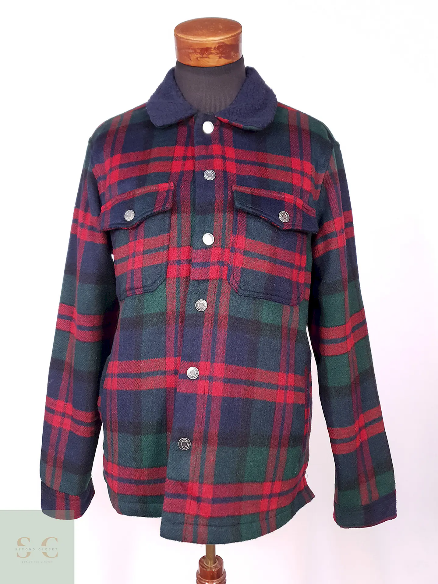 Chaqueta Leñadora Pull and Bear Multicolor Talla LXL 1
