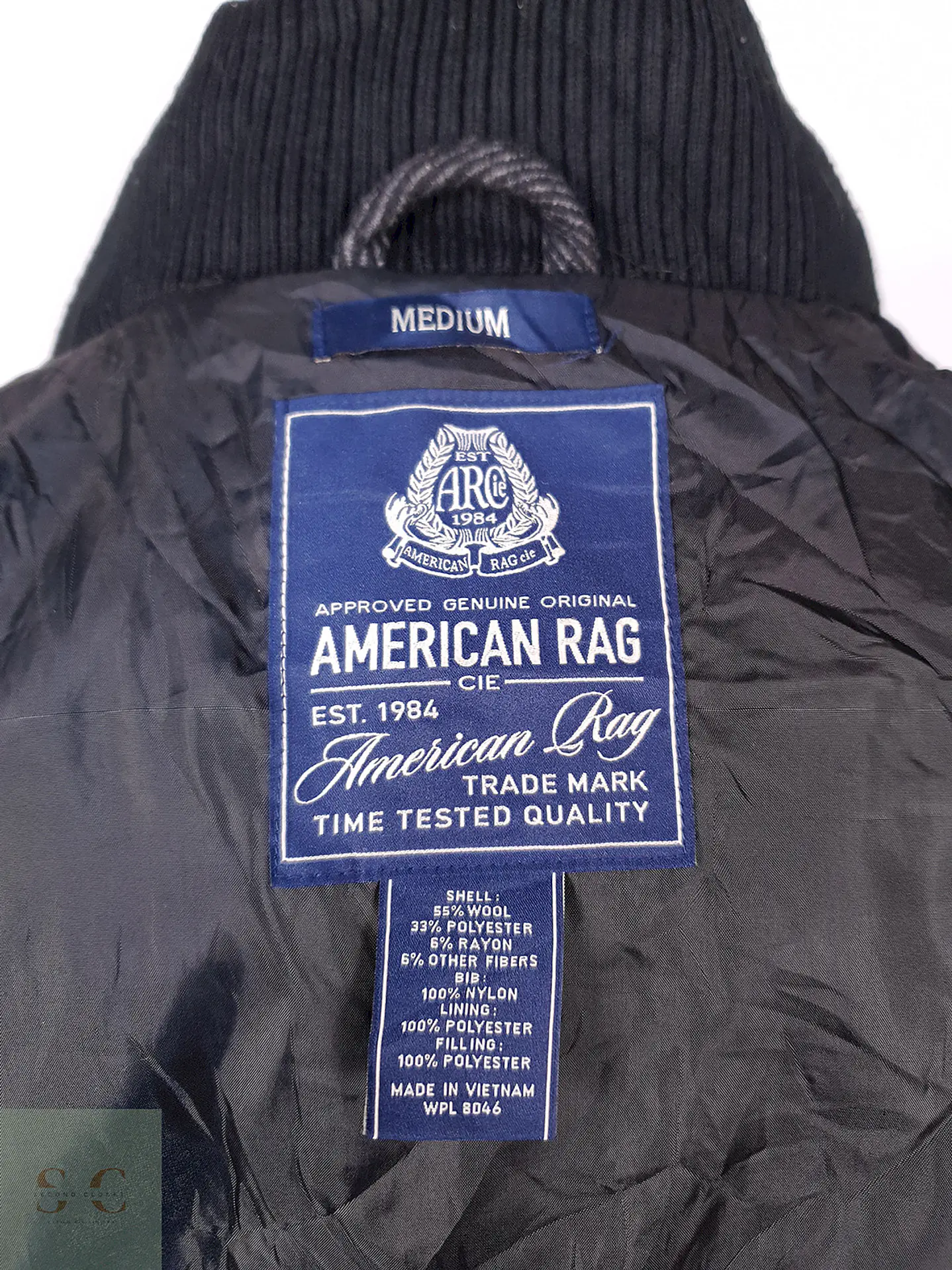 Abrigo Marinero American Rag Plomo 55% Lana Talla M 12