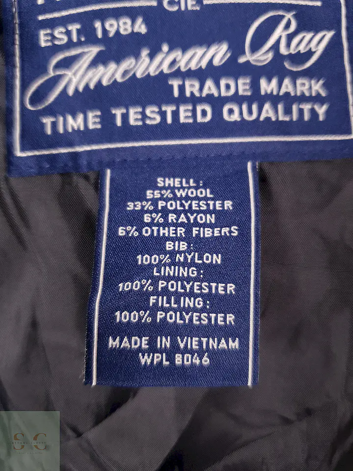 Abrigo Marinero American Rag Plomo 55% Lana Talla M 13