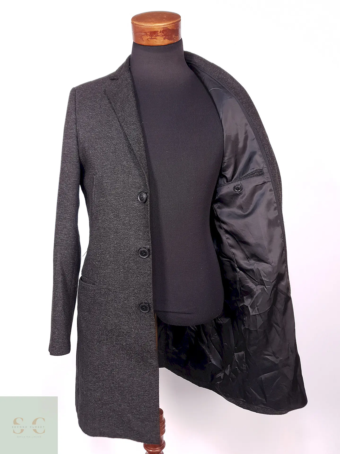 Abrigo 3/4 Plomo Sirmoney Talla S 9