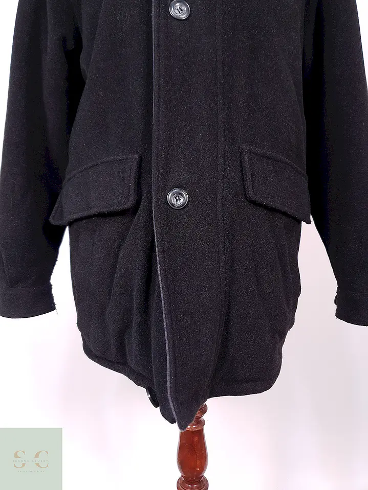 Abrigo Chaquetón Westbury Plomo Lana Virgen Angora Talla XL 3
