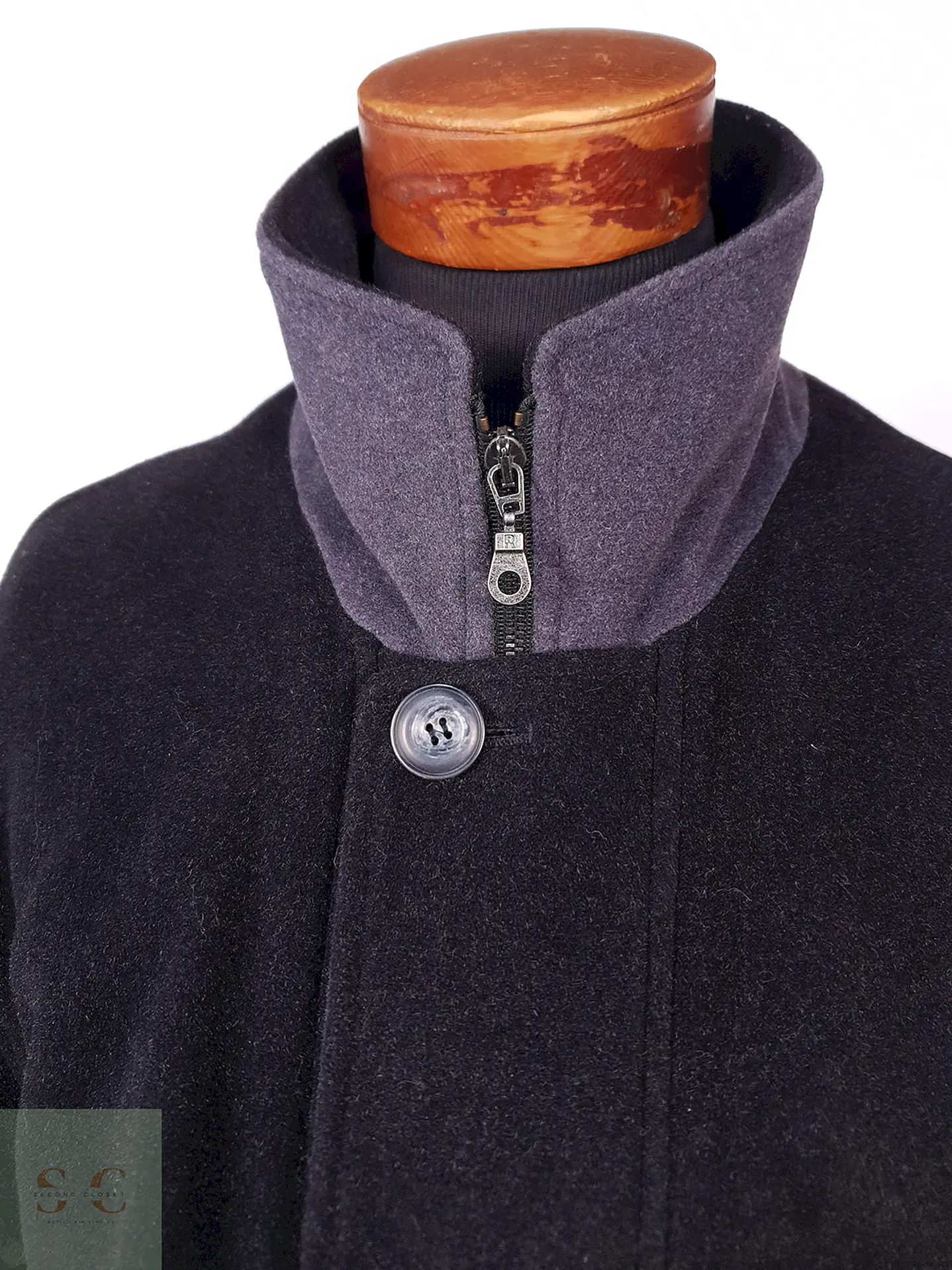 Abrigo Chaquetón Westbury Plomo Lana Virgen Angora Talla XL 6