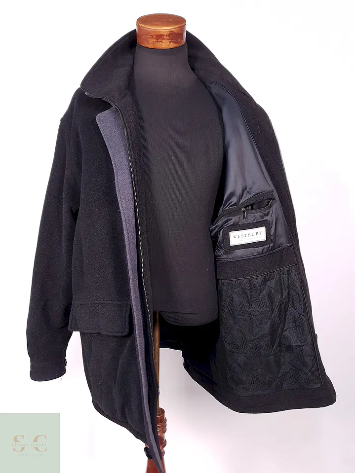 Abrigo Chaquetón Westbury Plomo Lana Virgen Angora Talla XL 10